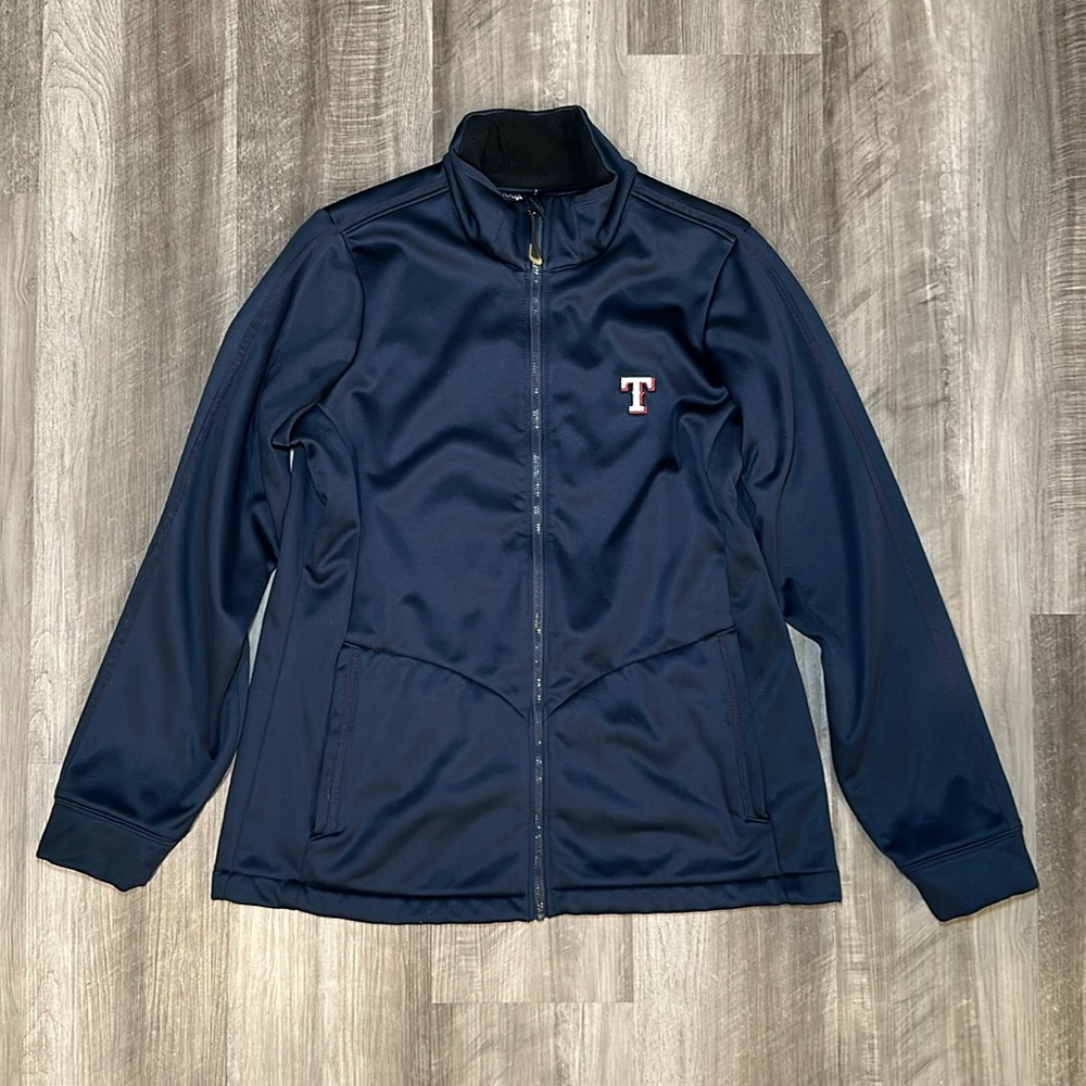 Texas Rangers Antigua Full Zip Fleece Lined Performance Jacket - Large